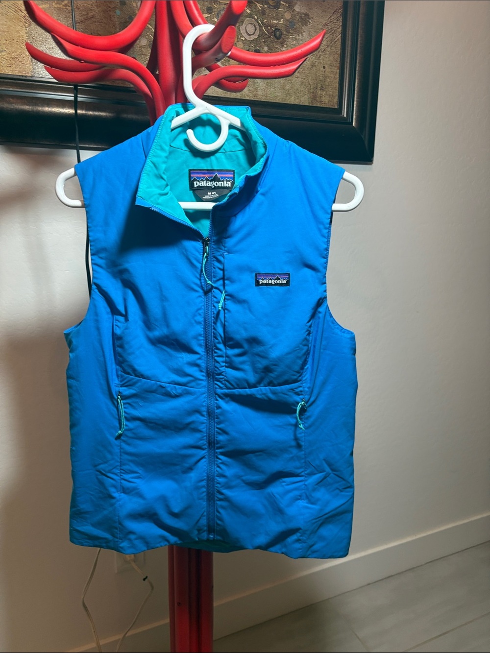 Patagonia Women's Bright Turquoise Zip-Up Insulated Vest